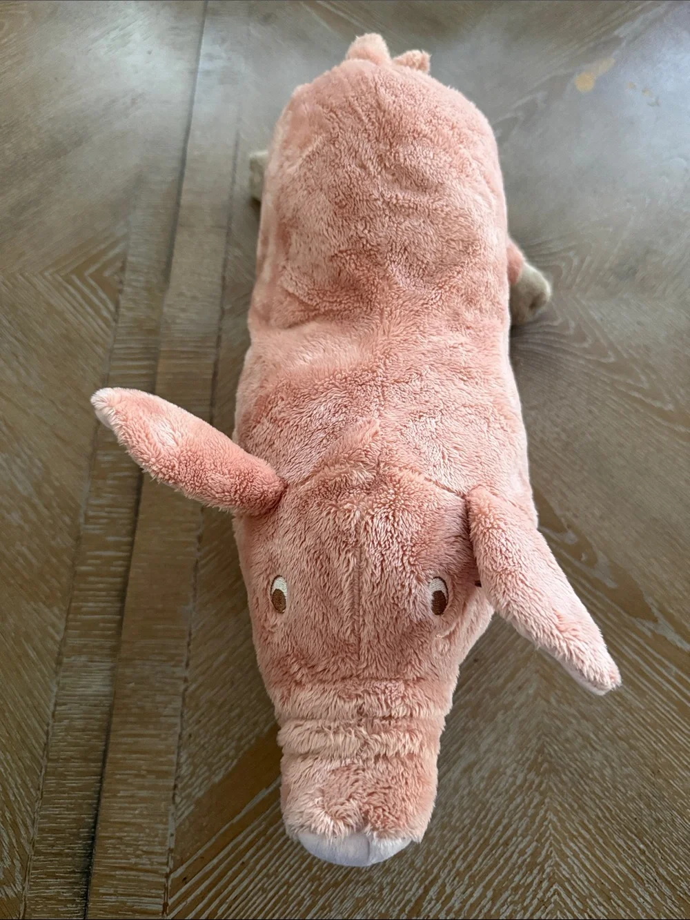 IKEA JÄTTELIK T-Rex Dinosaur & Pink Elephant Plush Stuffed Animal Lot